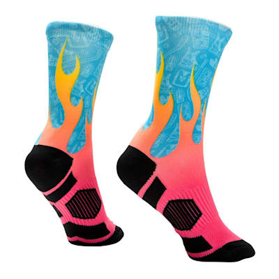  (Chalk Talk Sports Mid-Calf Socks - Flames - Youth)