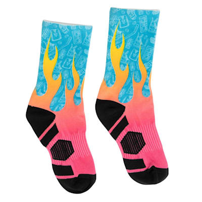  (Chalk Talk Sports Mid-Calf Socks - Flames - Youth)