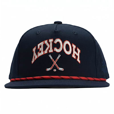  (Chalk Talk Sports Hockey Rope Snapback Hat - Upside Down - Youth)