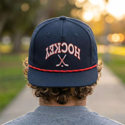  (Chalk Talk Sports Upside Down Hockey Snapback Hat - Adult)