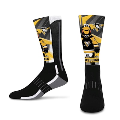  (For Bare Feet Mascot Retro Vibes Socks - Pittsburgh Penguins - Youth)