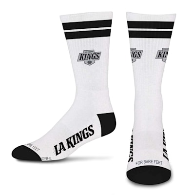  (For Bare Feet White Stripes Socks - LA Kings - Adult)