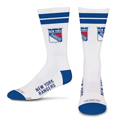  (For Bare Feet White Stripes Socks - New York Rangers - Adult)