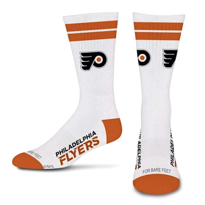  (For Bare Feet White Stripes Socks - Philadelphia Flyers - Adult)