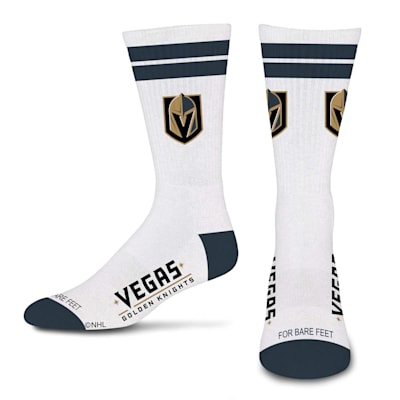  (For Bare Feet White Stripes Socks - Vegas Golden Knights - Adult)