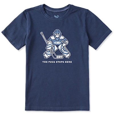  (Life Is Good The Puck Stops Here Tee Shirt - Youth)