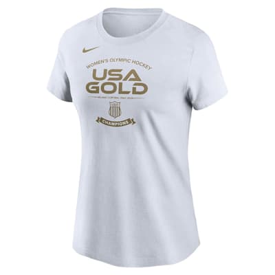  (Nike USA Hockey Olympic Gold Tee Shirt - Womens)