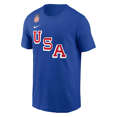  (Nike USA Hockey Tee Shirt - Hellebuyck - Adult)