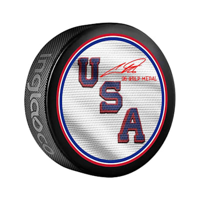  (Fanatics Autographed 2026 Winter Olympics Hockey Puck - Auston Matthews)