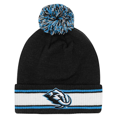  (Outerstuff Cuffed Stripe Pom Knit Hat - Utah Mammoth - Youth)