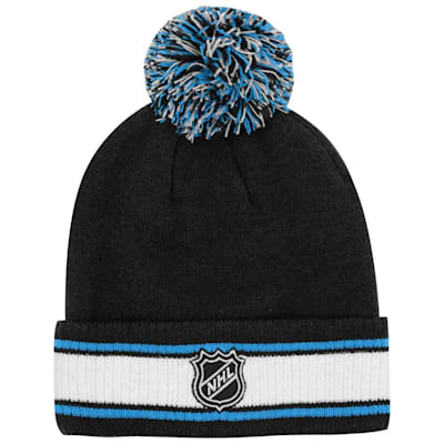  (Outerstuff Cuffed Stripe Pom Knit Hat - Utah Mammoth - Youth)