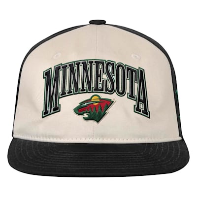  (Outerstuff Flatbrim Arch Snapback Hat - Minnesota Wild - Youth)