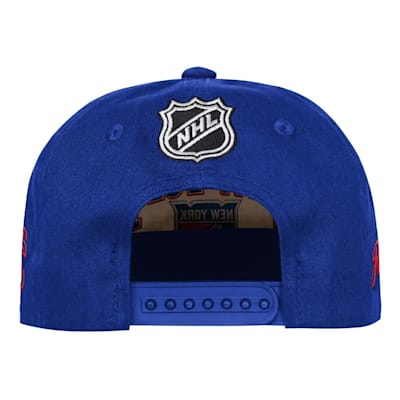  (Outerstuff Flatbrim Arch Snapback Hat - New York Rangers - Youth)