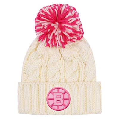  (Outerstuff Cuffed Knit Pom Hat - Boston Bruins - Girls)