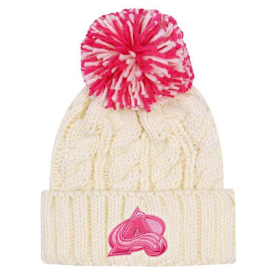  (Outerstuff Cuffed Knit Pom Hat - Colorado Avalanche - Girls)