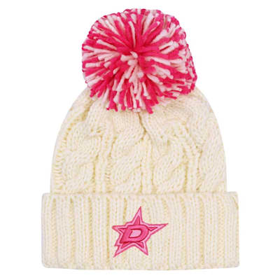 (Outerstuff Cuffed Knit Pom Hat - Dallas Stars - Girls)