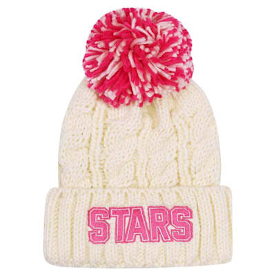  (Outerstuff Cuffed Knit Pom Hat - Dallas Stars - Girls)