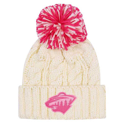  (Outerstuff Cuffed Knit Pom Hat - Minnesota Wild - Girls)