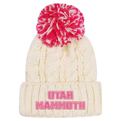  (Outerstuff Cuffed Knit Pom Hat - Utah Mammoth - Girls)