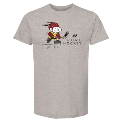  (X Peanuts Snoopy Hockey Tee Shirt - Grey - Youth)