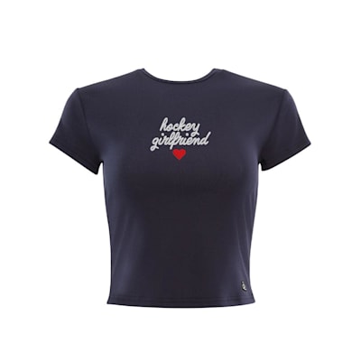  (Hype and Vice Hockey Girlfriend Baby Tee Shirt - Womens)