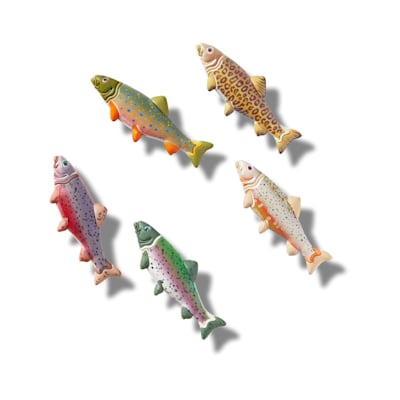  (Crocs Jibbitz Charms 5pk - Trout - Youth)