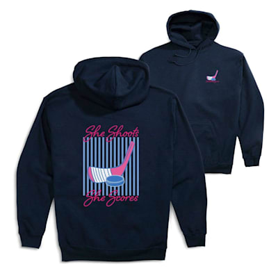  (Chalk Talk Sports She Shoots She Scores Hoodie - Girls)