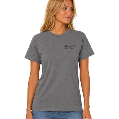  (Hockeys Better Loud Hockey Mom Tee Shirt - Womens)