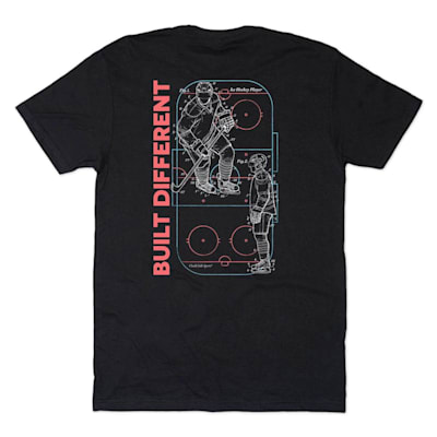  (Chalk Talk Sports Built Different Hockey Tee Shirt - Youth)