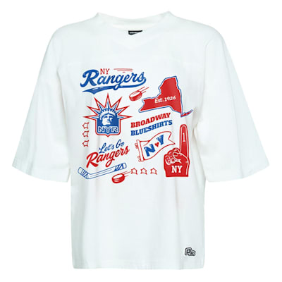  (Hype and Vice Oversized Tee Shirt - NY Rangers - Womens)