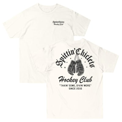  (Barstool Sports Spittin' Chiclets Hockey Club Glove Tee Shirt - Adult)