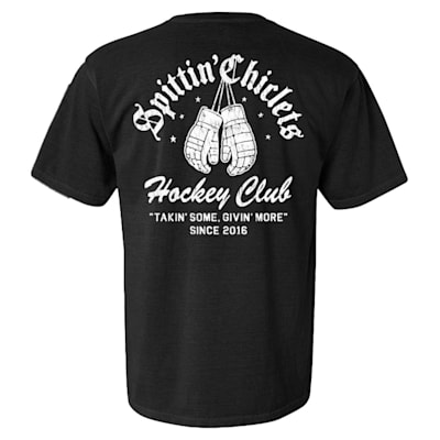  (Barstool Sports Spittin' Chiclets Hockey Club Glove Tee Shirt - Adult)