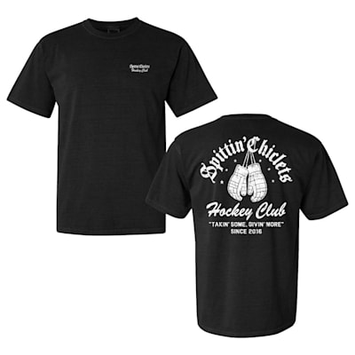  (Barstool Sports Spittin' Chiclets Hockey Club Glove Tee Shirt - Adult)
