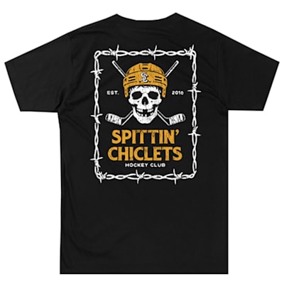  (Barstool Sports Spittin' Chiclets Hockey Club Skull Tee Shirt - Adult)