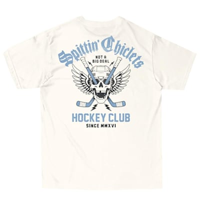  (Barstool Sports Spittin' Chiclets Hockey Club Wings & Skull Tee Shirt - Adult)