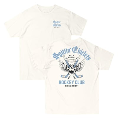  (Barstool Sports Spittin' Chiclets Hockey Club Wings & Skull Tee Shirt - Adult)