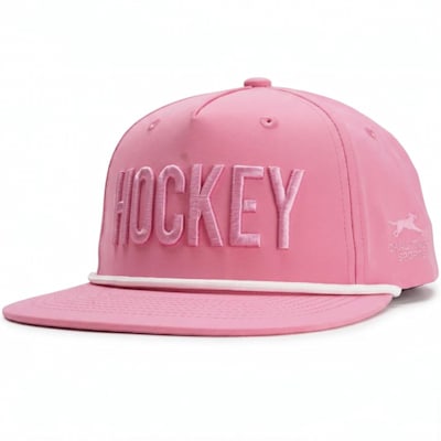  (Chalk Talk Sports Hockey Rope Hat - All Day (Pink) - Adult)