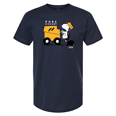  (X Peanuts Snoopy Zamboni Hockey Tee Shirt - Youth)