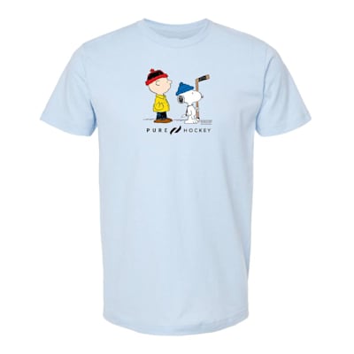  (X Peanuts Charlie Brown Snoopy Hockey Tee Shirt - Youth)