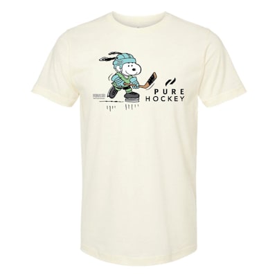  (X Peanuts Snoopy Hockey Tee Shirt - Natural - Youth)