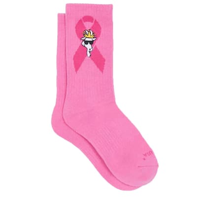  (Goat USA Breast Cancer Awareness Socks - Adult)