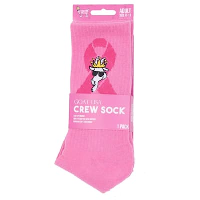  (Goat USA Breast Cancer Awareness Socks - Adult)