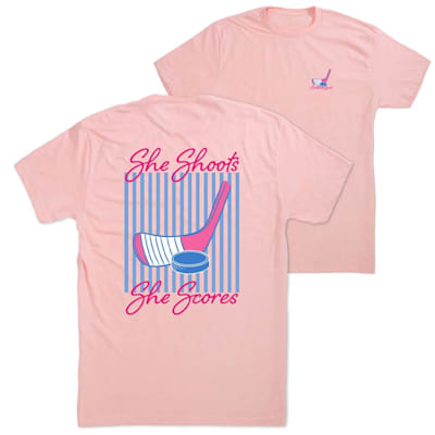 (Chalk Talk Sports She Shoots She Scores Tee Shirt - Youth)