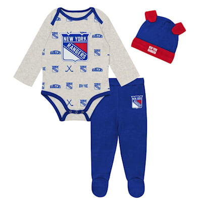  (Outerstuff Huddles and Giggles 3 Piece Set - New York Rangers - Youth)