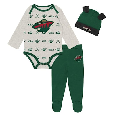  (Outerstuff Huddles and Giggles 3 Piece Set - Minnesota Wild - Youth)