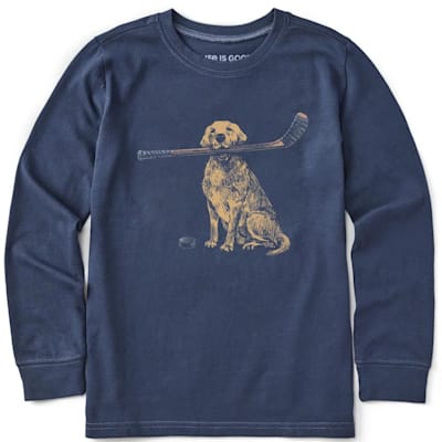  (Life Is Good Golden Hockey Long Sleeve Tee Shirt - Youth)