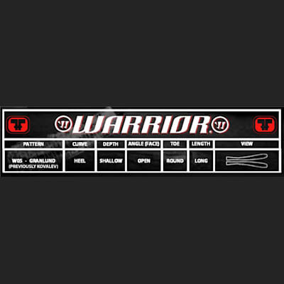 Blade Chart (Warrior EVO Grip Composite Stick - Senior)