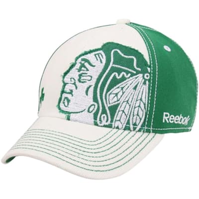 Chicago Blackhawks (Reebok Chicago Blackhawks St. Patrick's Day Structured Flex Fit Hat)