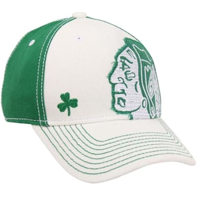Quarter View (Reebok Chicago Blackhawks St. Patrick's Day Structured Flex Fit Hat)