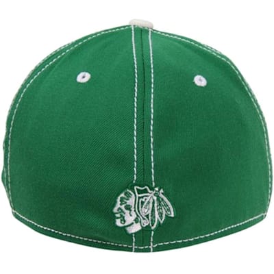 Back View (Reebok Chicago Blackhawks St. Patrick's Day Structured Flex Fit Hat)